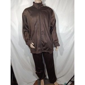 NBN Gear 2 Piece Track Suit Mens Size XL Brown/White RN 114856